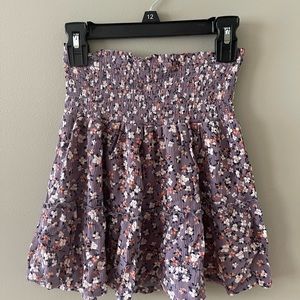 Hippie Rose purple skirt with flowers